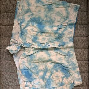 PINK Victoria's Secret Blue Tie-Dye Pajama Shorts